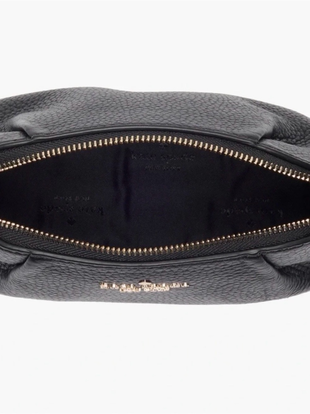 kate spade Dumpling Convertible Crossbody Bag - Black Pebbled Leather - Picture 4 of 11